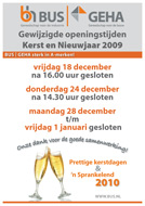 Openingstijden Kerst 2009